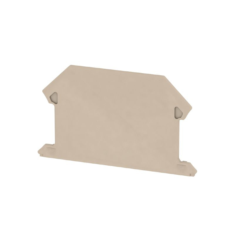 1272380000 - Dark Beige 56mm WAP Terminal End Plate, Snap-On Installation (Pack of 50)