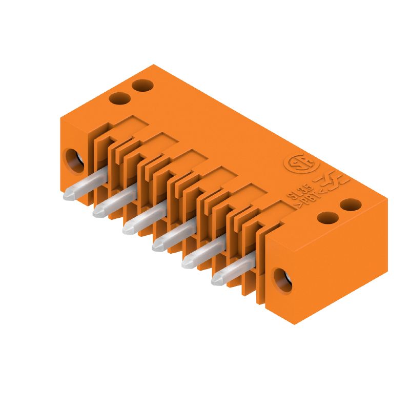 1618730000 - 3.50mm Male Header PCB Connector, 6 Poles, Orange (Pack of 50)