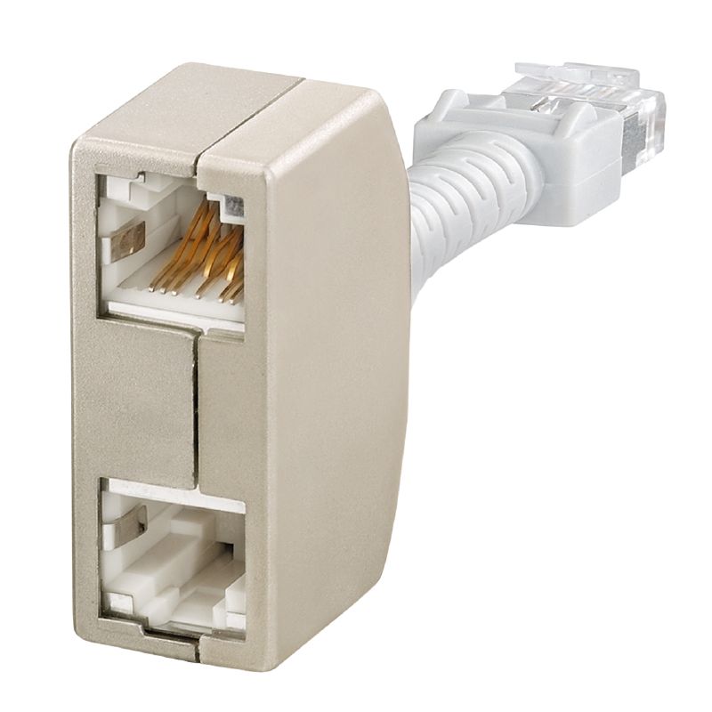 8808400000 - Cat.5 RJ45 Cable Splitter, Impact-Resistant ABS