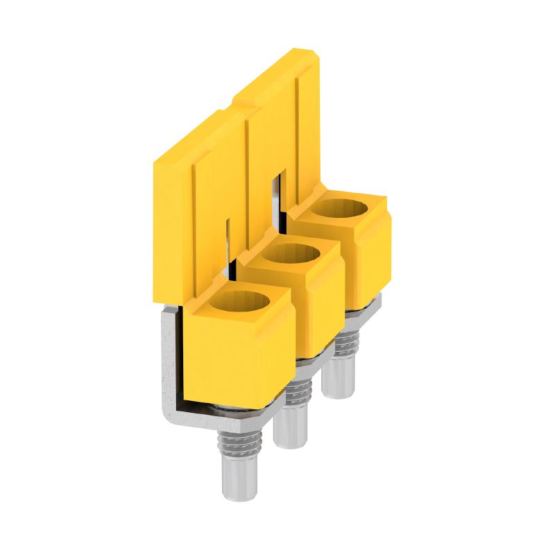 1054960000 - Yellow WQV 10/3 Cross-Connector, 63A, Insulated, 9.90mm Pitch (Pack of 50)
