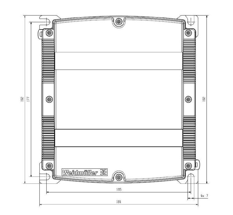1122200000 - Black IP65 Enclosure 181x192x25mm, Durable Polycarbonate (Pack of 10)
