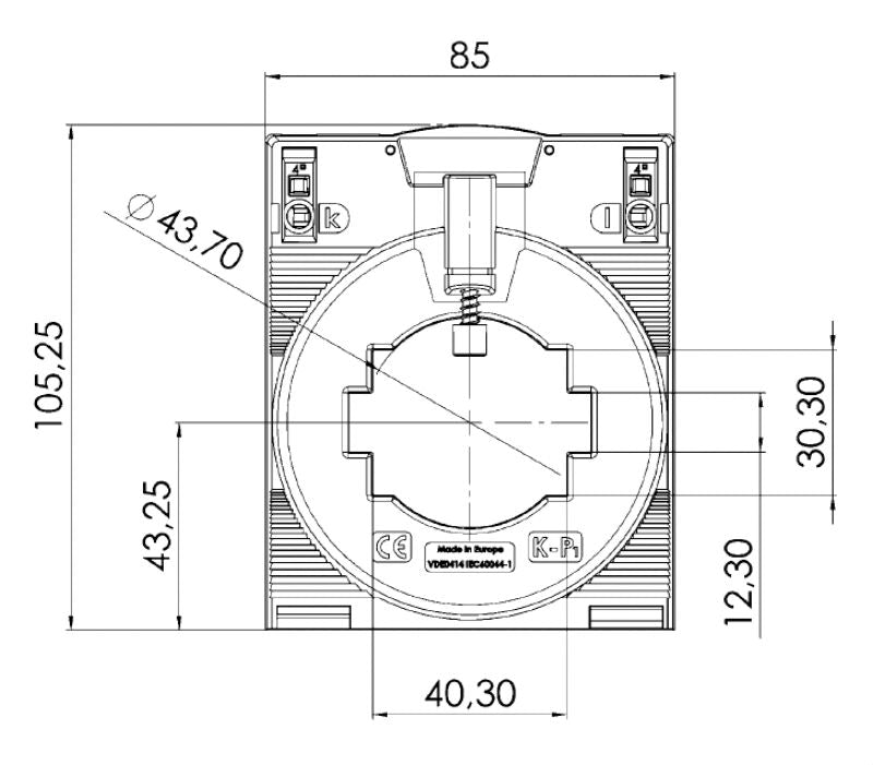 2680160000 - Indoor Closed Current Transformer, 1250A Primary, 5VA Load Capacity