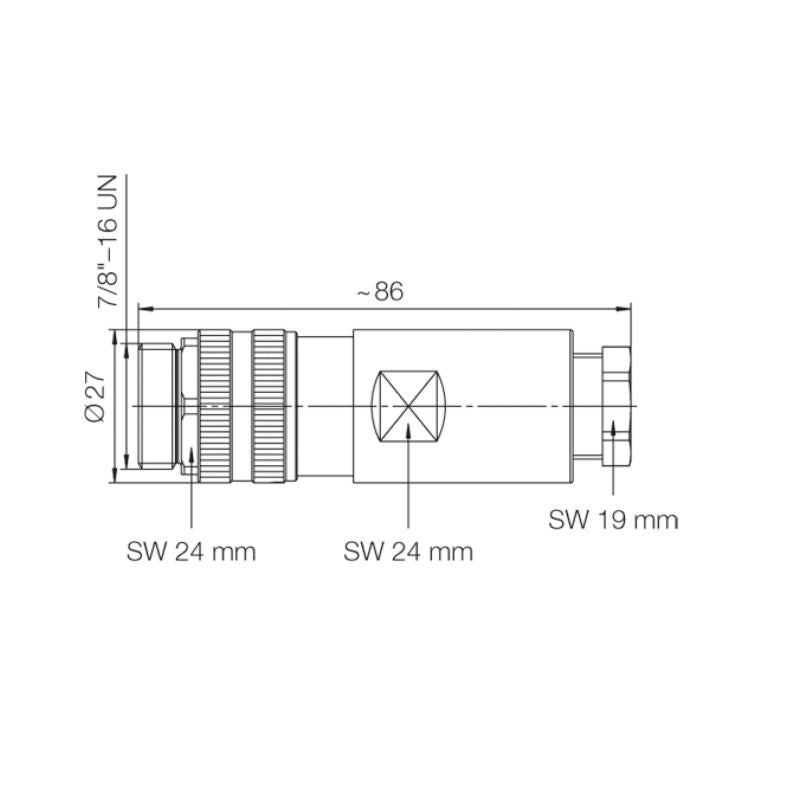 1291880000 - 7/8" Field Attachable Connector for 10mm Cables