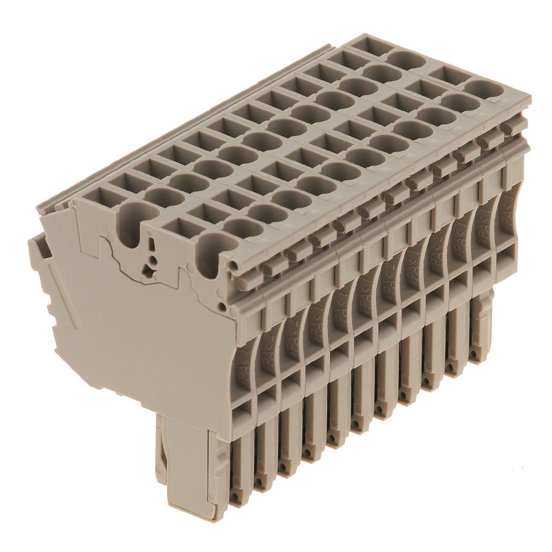 1815840000 - Dark Beige 12-Pole Plug-in Connector for Electrical Connections (Pack of 10)