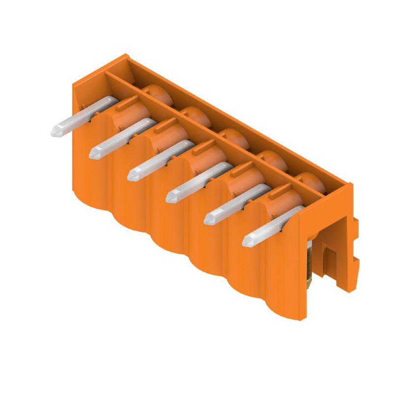 1749520000 - 5mm Pitch Orange PCB Connector, 6 Poles, Gold-Plated (Pack of 50)