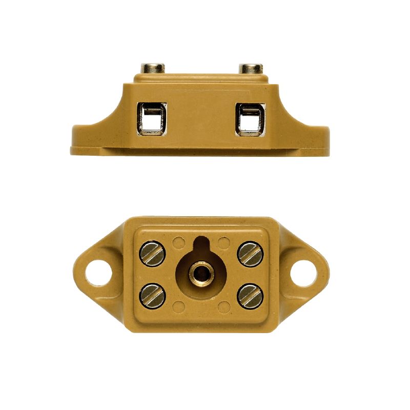 0243820000 - Yellow 4-Point Terminal Strip, 24A, 2.5mm² Connection (Pack of 100)