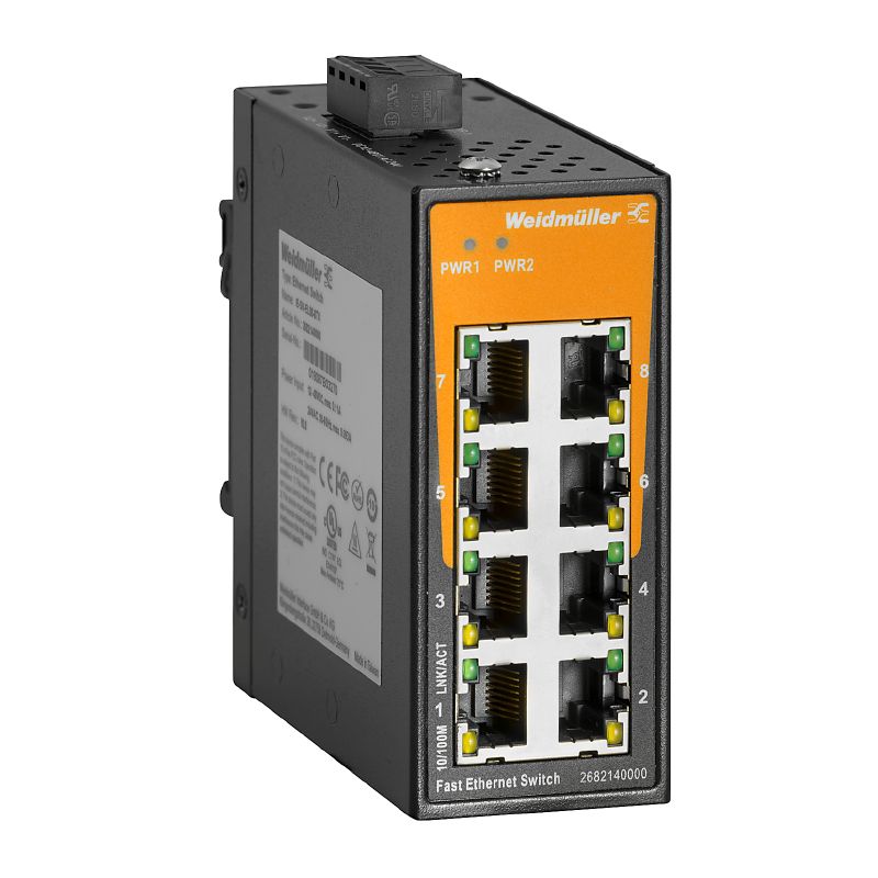 2682140000 - 8-Port IP30 Unmanaged Fast Ethernet Network Switch