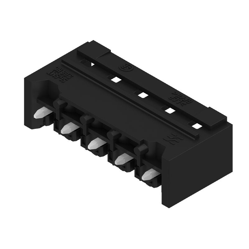 1775952001 - 5-Pole 5.08mm Male Header Connector, THT/THR, Black (Pack of 50)