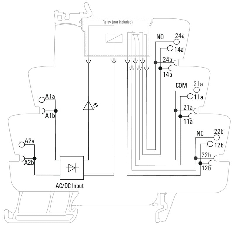 1124120000 - 48V Control Relay Socket with 2 CO Contacts (Pack of 10)