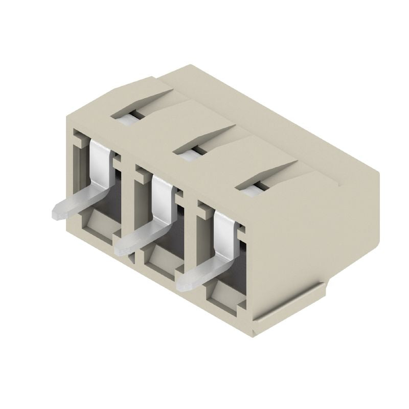 1810970000 - 5.08mm Pin Spacing Grey Terminal Block - 3 Poles, 90° Orientation (Pack of 100)