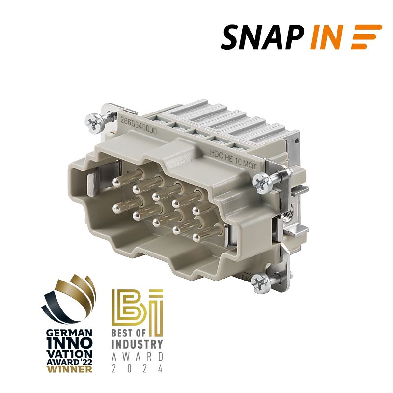 2666940000 - 10-Pole HDC Insert, 500V, 16A Snap In Connection
