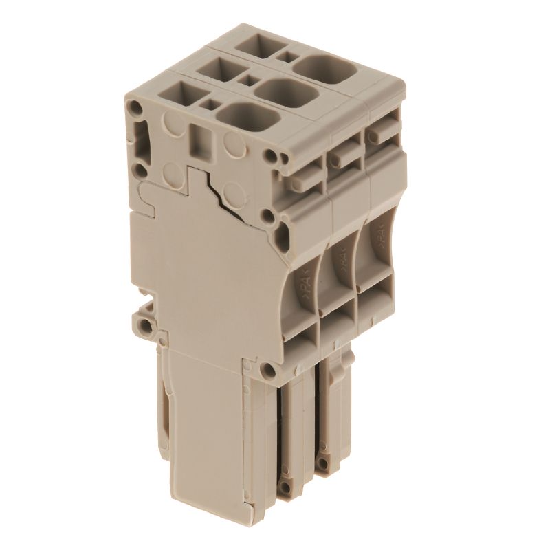 1855000000 - Robust Beige Plug-in Connector, 47.5mm Depth and Tension-Clamp (Pack of 25)