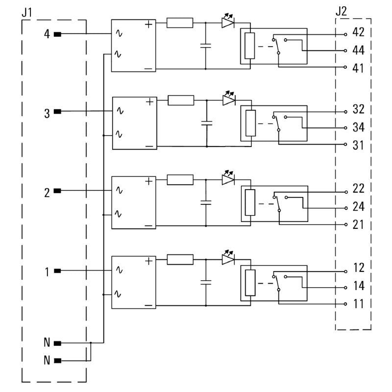 1447580000 - 115V AC/DC Reliable Relay with LED Status Display