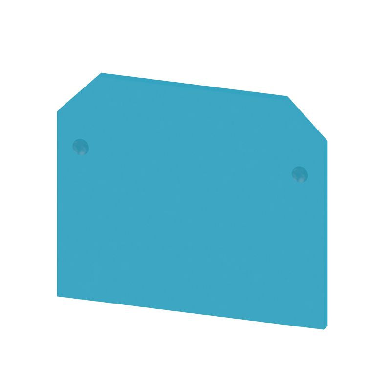 0279580000 - Blue Polyamide End Plate, 36.5mm x 1.5mm, Snap-On Mechanism (Pack of 20)