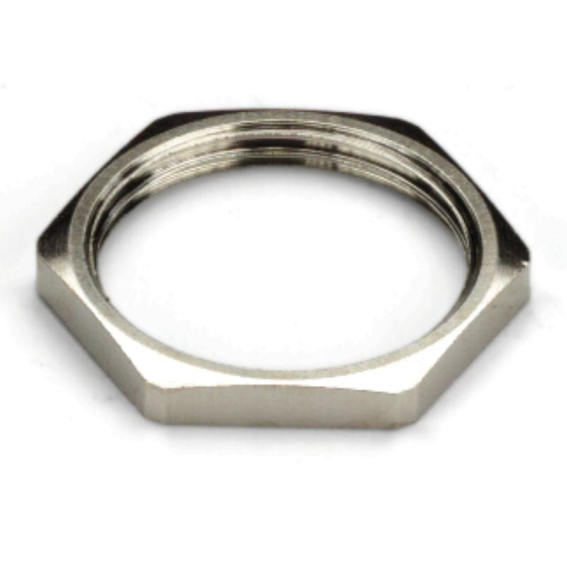 1772360000 - M12 Locknut, Nickel-Plated Brass, Height 2.8mm (Pack of 100)