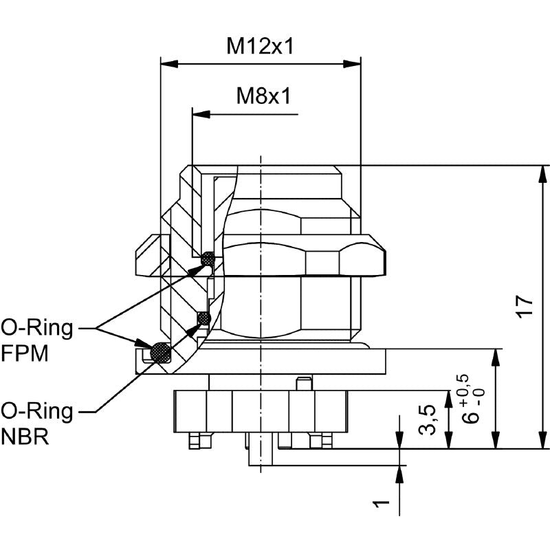 2422380000 - Compact M8 Connector with Nickel-Plated Housing and 4 Connections (Pack of 25)