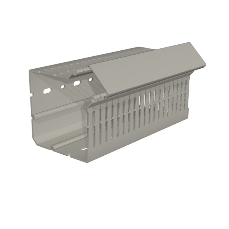 2589480000 - Square PVC Cable Duct Corner 90mm x 90mm, 2000mm Long (Pack of 8)