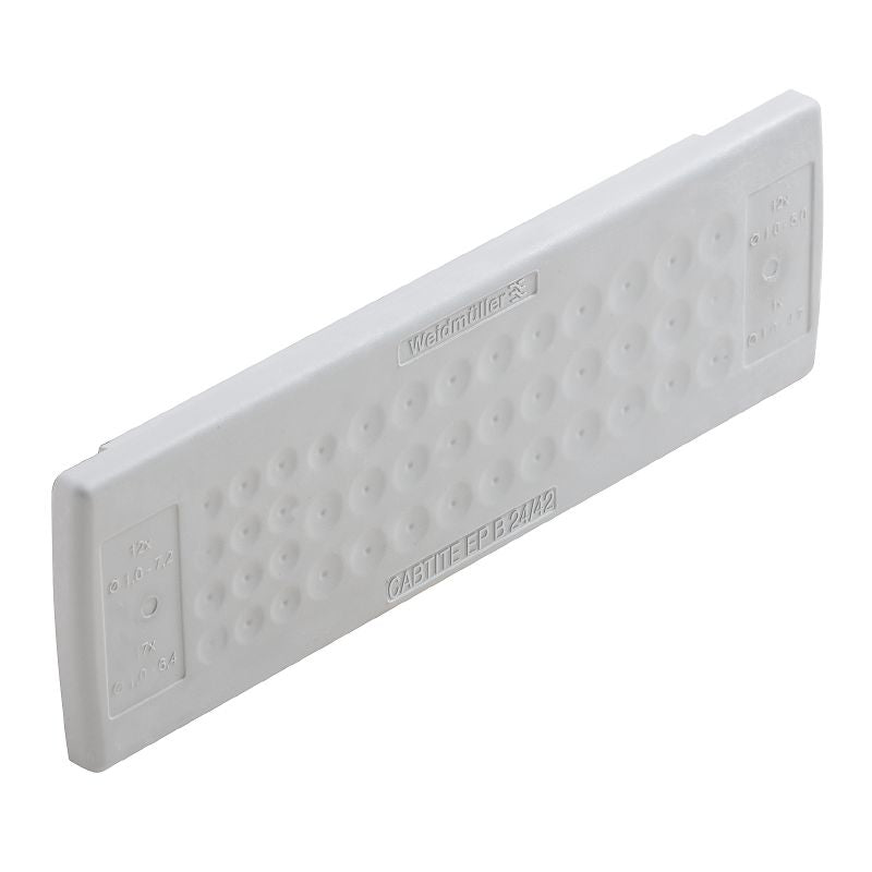 2743690000 - Grey TPE Cable Entry Plate, 44mm x 142mm, IP54 Rated (Pack of 10)