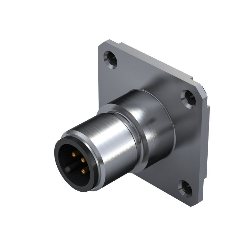 2424370000 - M12 5-Pole Connector IP67, Nickel-Plated, 4A, -30°C to 80°C (Pack of 10)