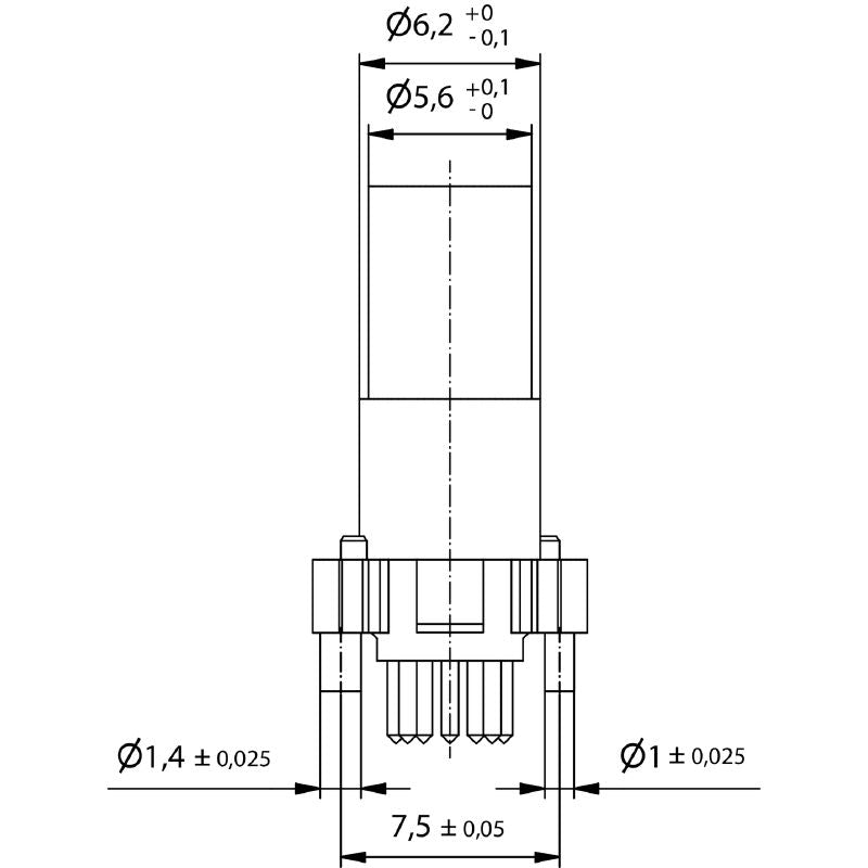 2424130000 - M8 5-Pole PCB Connector, IP67, RoHS Compliant (Pack of 25)