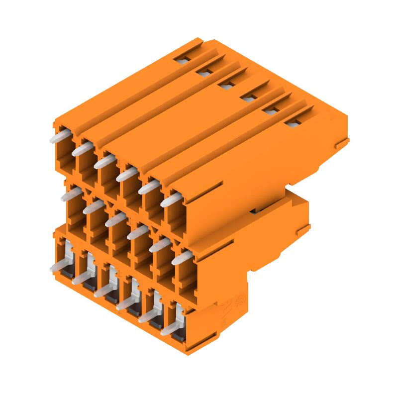 1769660000 - 18-Pole 90° PCB Terminal with 3.5mm Pins in Orange (Pack of 25)