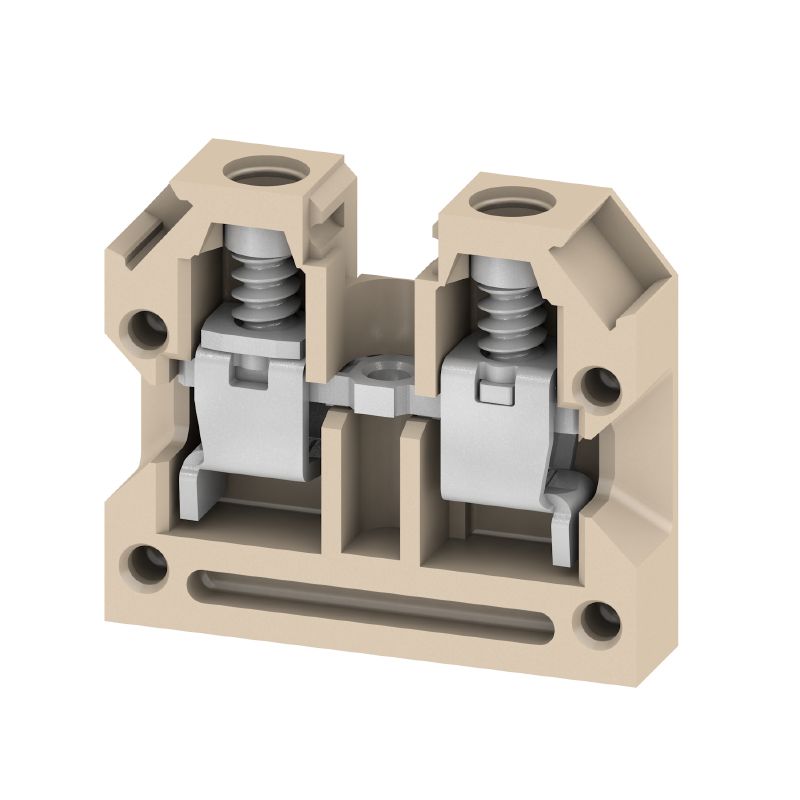 0321560000 - 4mm² Beige Terminal Block, 32A Screw Connection (Pack of 100)