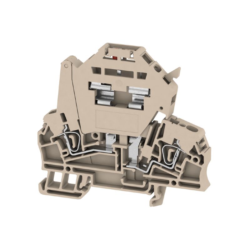 1616430000 - Dark Beige Fuse Terminal 2.5mm² with Tension-Clamp Connection (Pack of 50)