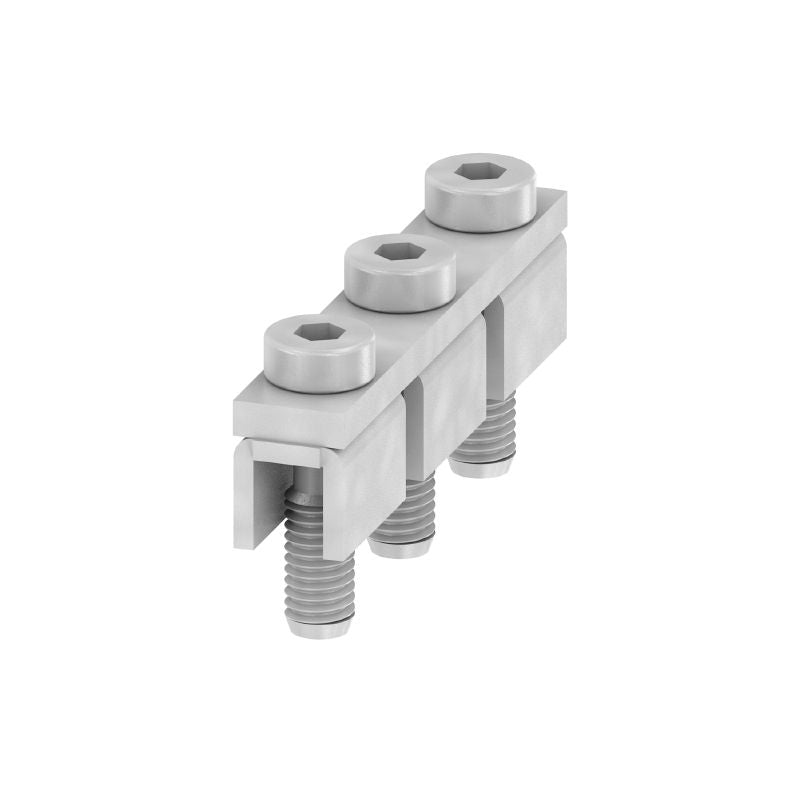 9512250000 - 3-Pole Silver Grey Cross-Connector Terminal, 192A Capacity (Pack of 5)