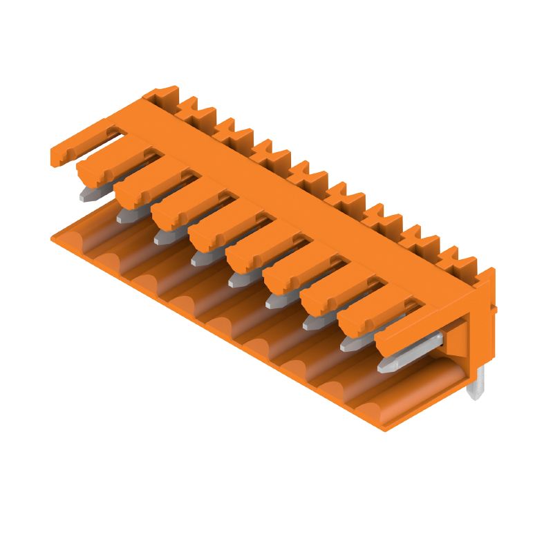 1597280000 - 3.50mm Pitch 9-Pole Male Connector, 90° Angle, Orange (Pack of 50)