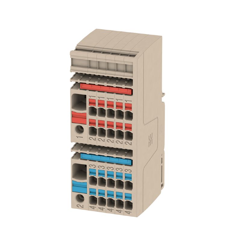 2506360000 - Compact 10mm² Dark Beige Distribution Terminal, 53.5mm Deep