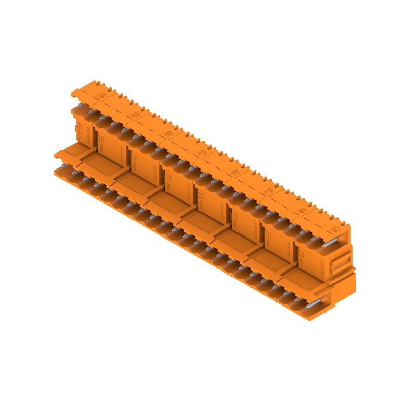 1725380000 - 46-Pole 5.08mm PCB Connector with 90° Elbow, Orange Boxed (Pack of 10)