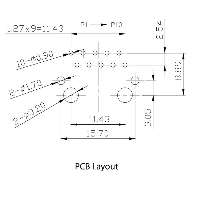 2564420000 - Durable 10-Pole 90° RJ45 Transformer Jack for PCB Connections (Pack of 120)