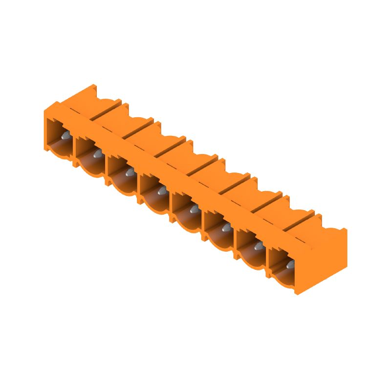 1980430000 - 7.62mm PCB Male Connector, 8 Poles, 90° Angle (Pack of 50)