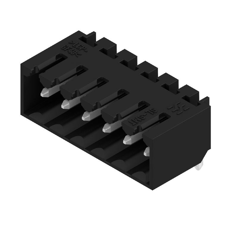 1841670000 - 6-Pole 3.50mm Angled Male Header Connector in Black (Pack of 50)