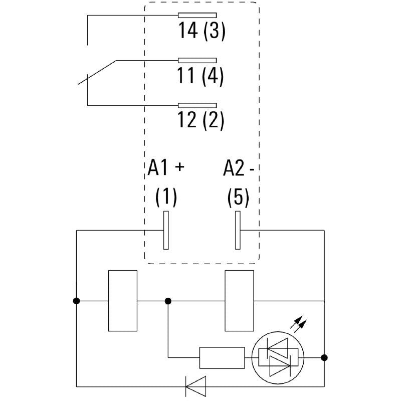 7760056314 - D-SERIES 12V DC Relay with Test Button, 10A Rating (Pack of 20)