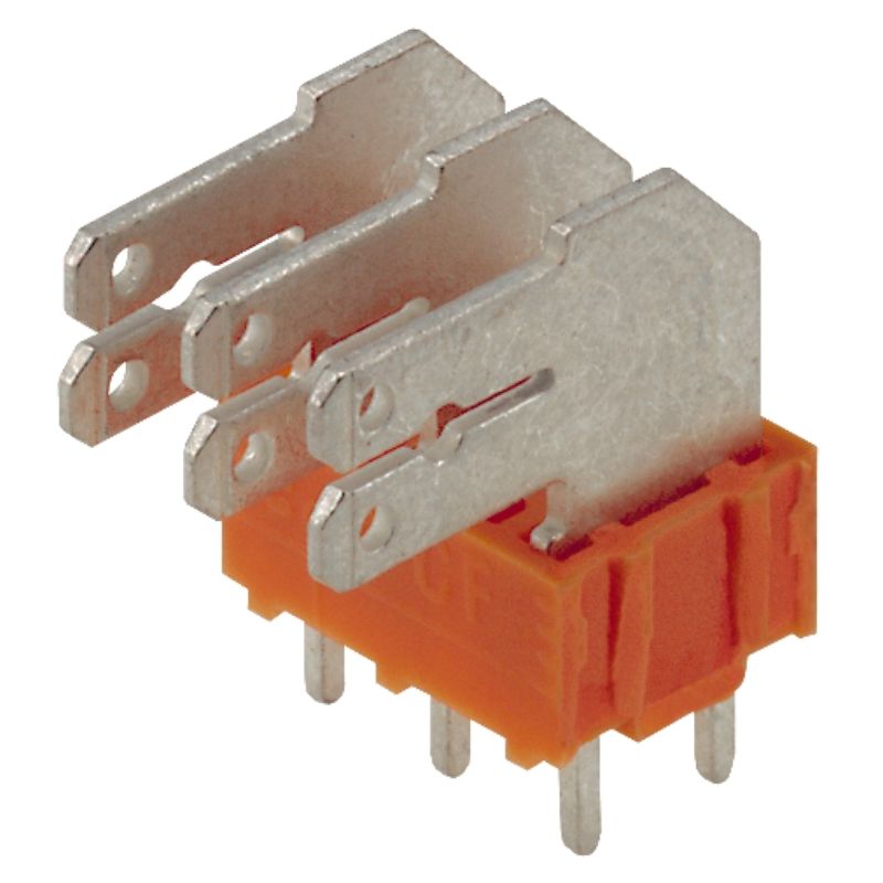 1273800000 - 5mm Pitch PCB Terminals, 10 Poles, 3.5mm Pin Length, Orange (Pack of 50)