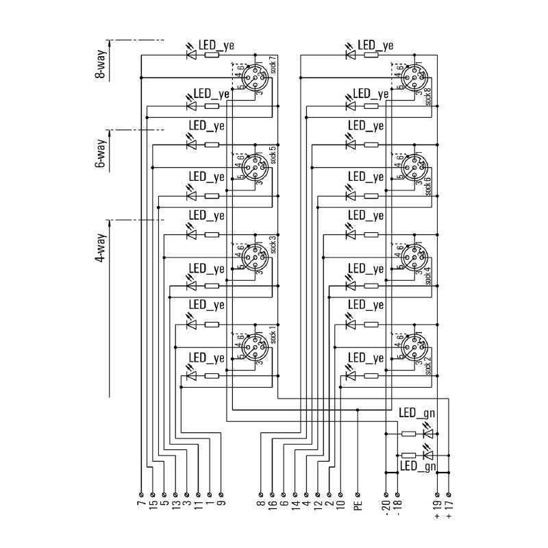 1892100005 - M12 NPN ECO 5-Pole Connection with LED Indicators
