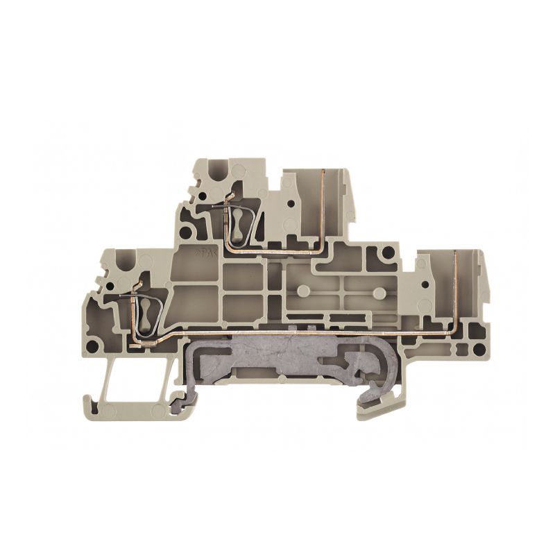 1815160000 - Compact 2.5mm² Double-Tier Terminal, 52mm Deep, Dark Beige (Pack of 50)