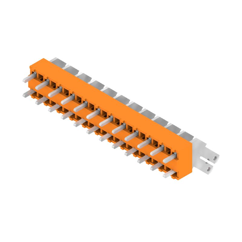 9511890000 - 12-Pole 5mm PCB Terminal with 135° Angle, Tinned Pins (Pack of 50)