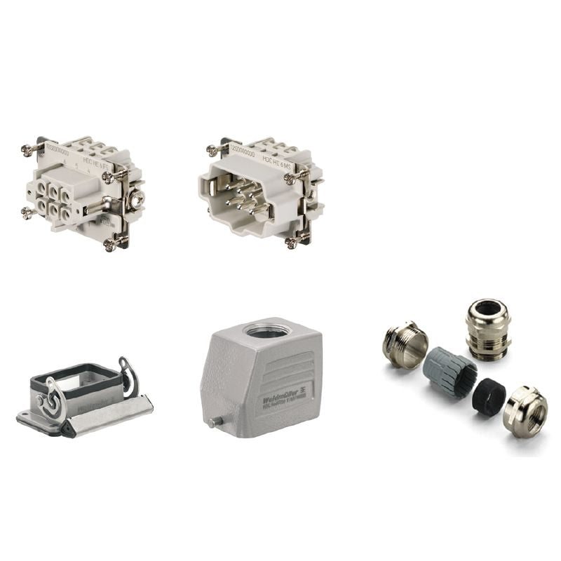 1802740000 - Heavy-Duty 6-Pole Connector Kit, 500V, Durable Aluminum