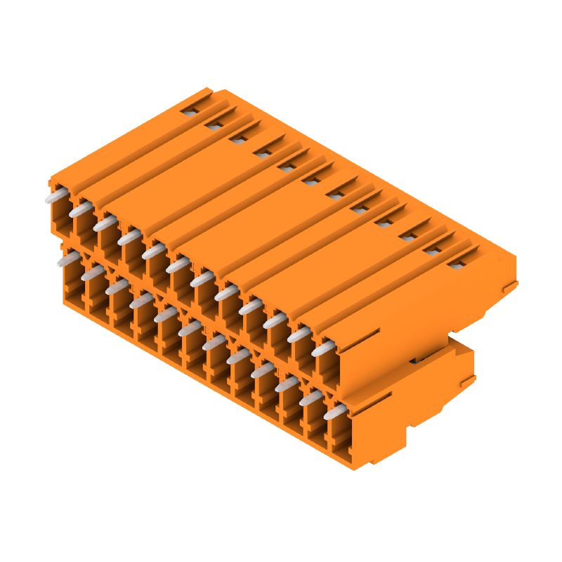 1769340000 - 5.08mm PCB Terminal Connector, 24 Poles, Orange, 90° Angle (Pack of 10)
