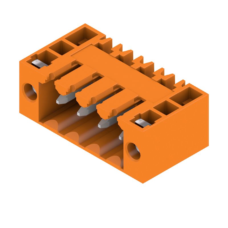 1607060000 - 3.50mm Male Header Connector, 4 Poles, 90° Angle (Pack of 100)