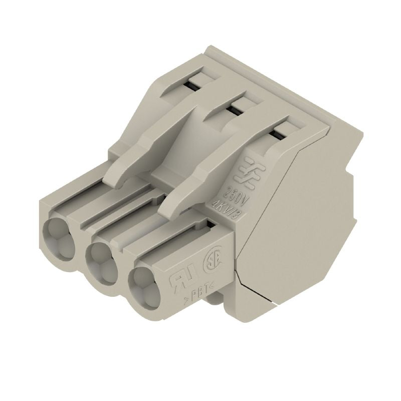 2449020000 - 5.08mm Female PCB Connector, 3 Poles, 225° Angle (Pack of 120)