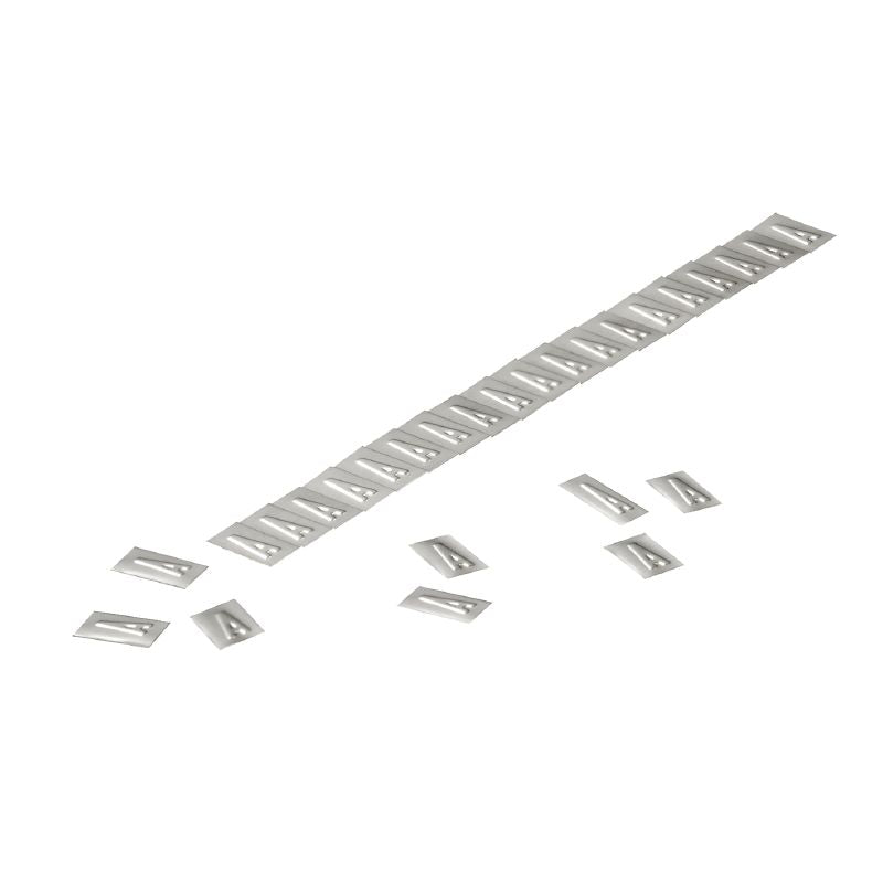 1712501637 - Heat-Resistant Stainless Steel Markers for Cables, 5.5 x 9.9 mm (Pack of 200)