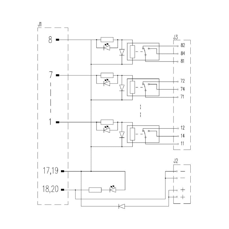 1456550000 - 24V DC Relay Module with Screw Connection, 1A Rating