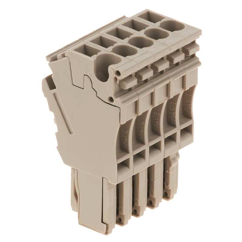 1815230000 - 5-Connection Dark Beige Direct Mount Connector, 41mm Deep (Pack of 25)