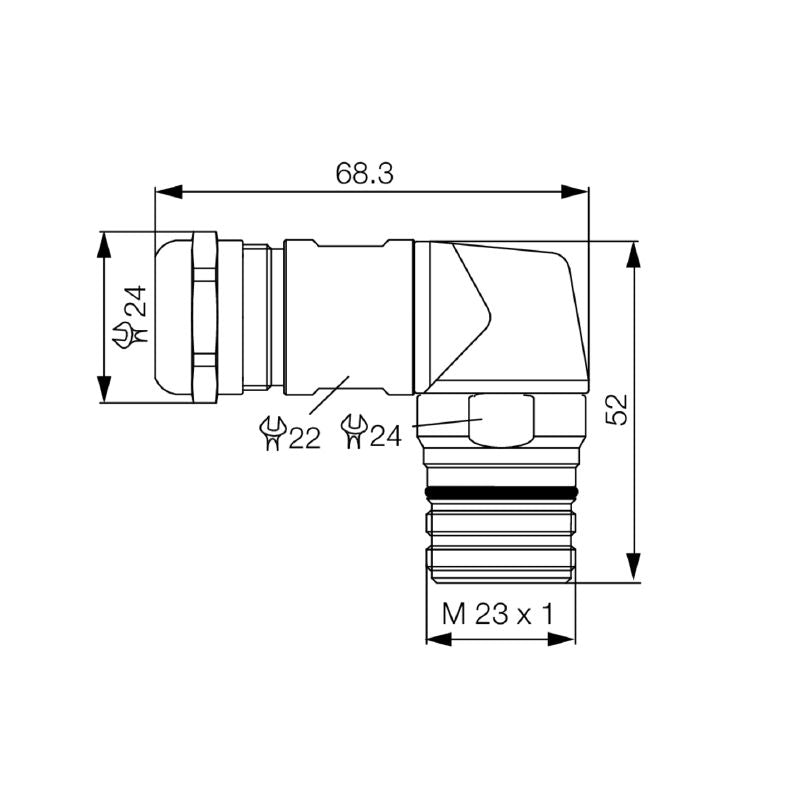 1169930000 - IP67 IP69K Rated Sensor Actuator Connector Enclosure, 7-12mm Cable