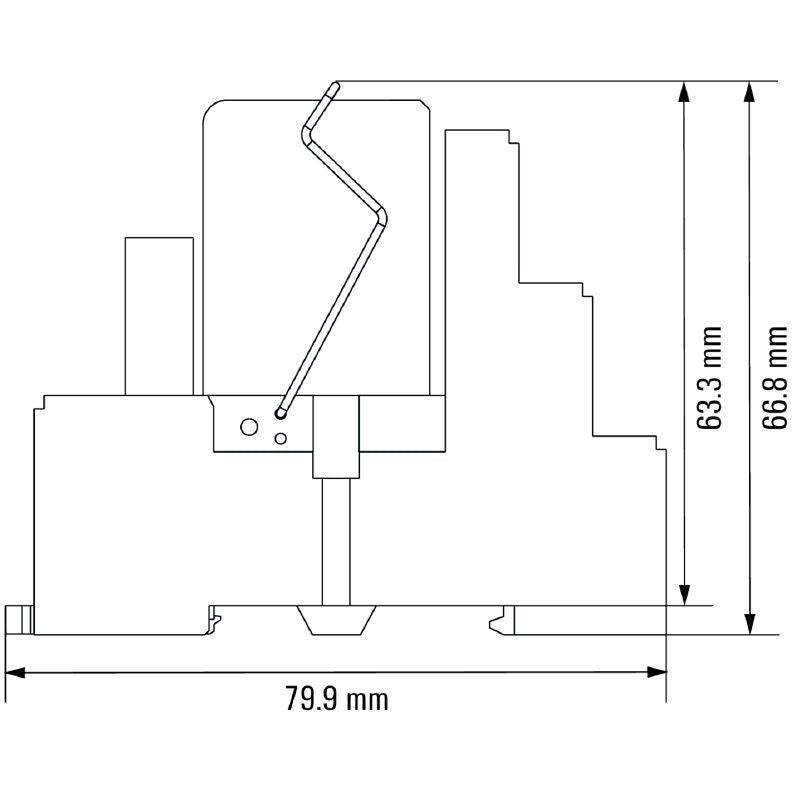 1542520000 - 220V DC Relay Module with 4 Contacts and Test Button (Pack of 10)