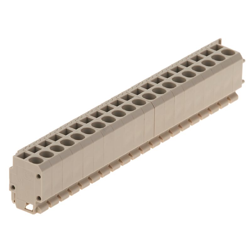 1711930000 - Dark Beige Connector with Tension-Clamp for 1.5 mm² Conductors (Pack of 100)