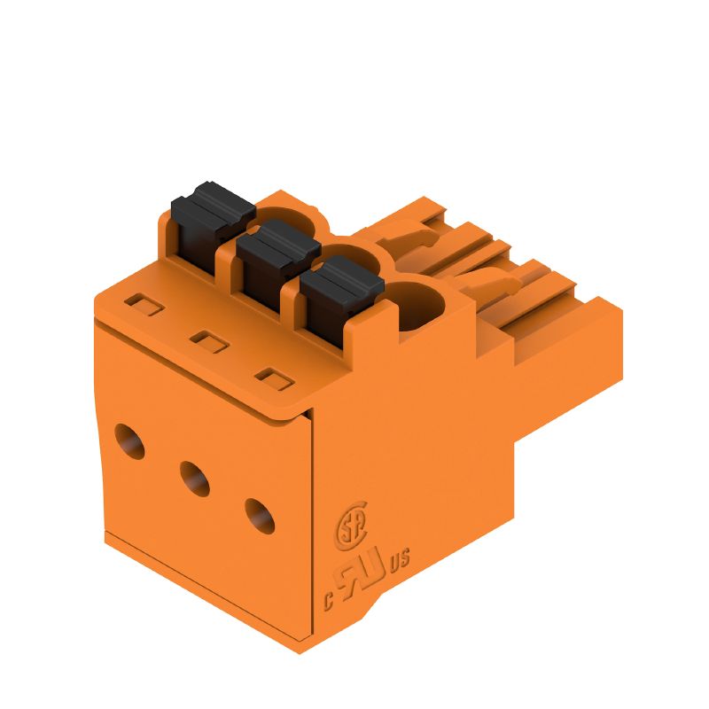 1980180000 - 5mm Female PCB Connector, 3-Pole, 90° Angle, Push-In Design (Pack of 120)